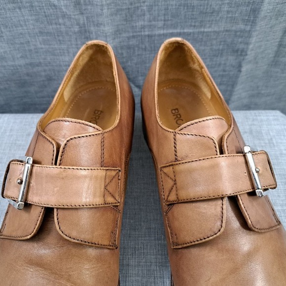 Broletto Men's Brown Leather Lace Up Oxford Derby Shoes Size 12 M Made in Italy - Picture 3 of 14